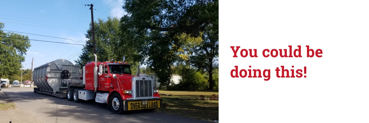 18 wheeler with oversized load